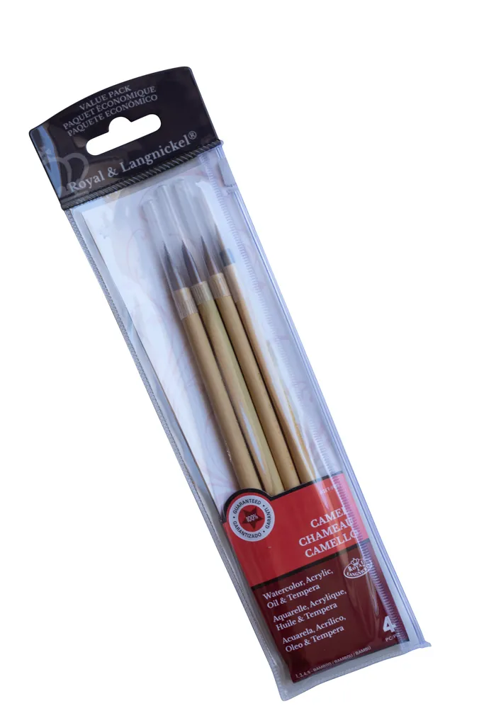 4 PC BAMBOO BRUSH SET