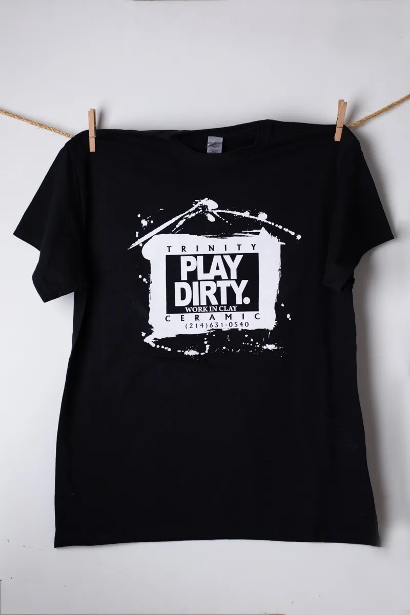 Black, White Logo Play Dirty T-Shirt