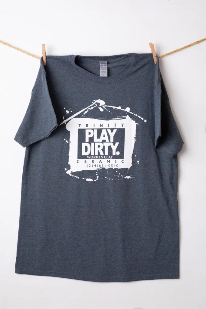 Dark Heather, White Logo Play Dirty T-Shirt