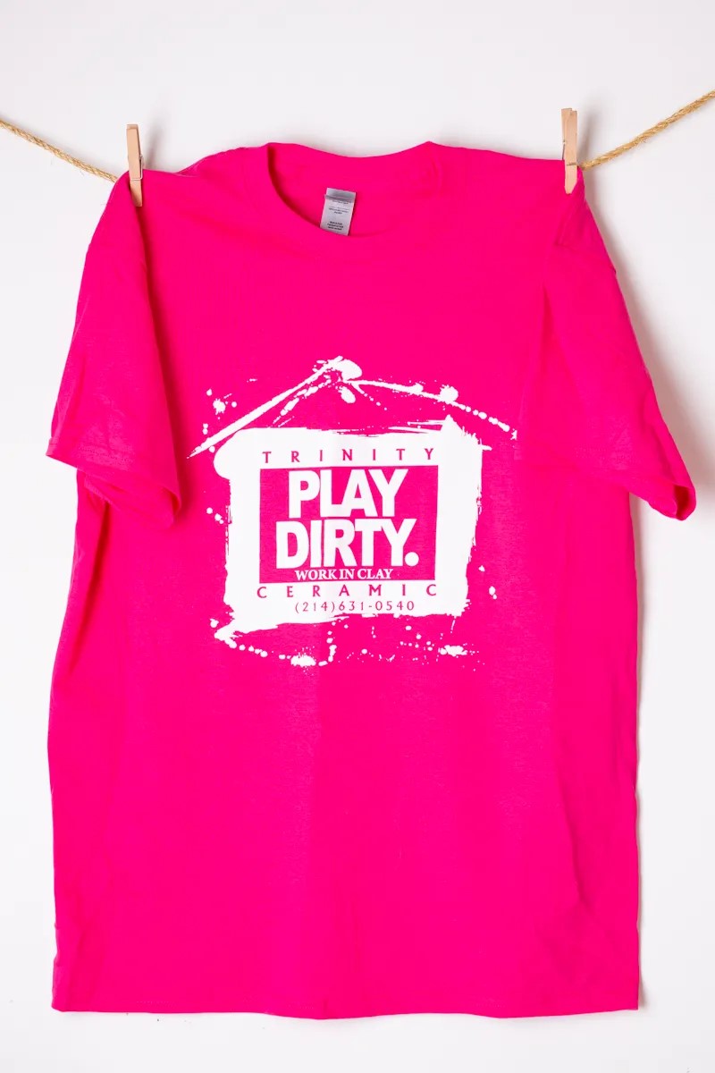 Heliconia, White Logo Play Dirty T-Shirt