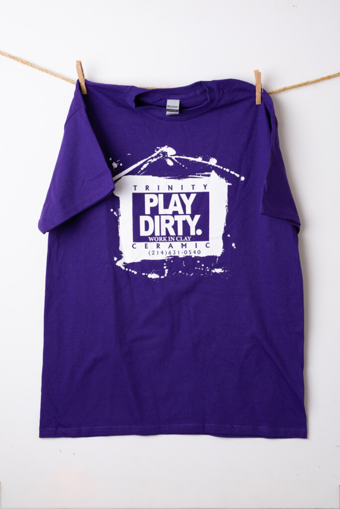 Purple, White Logo Play Dirty T-Shirt