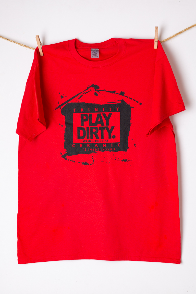 Red, Black Logo Play Dirty T-Shirt