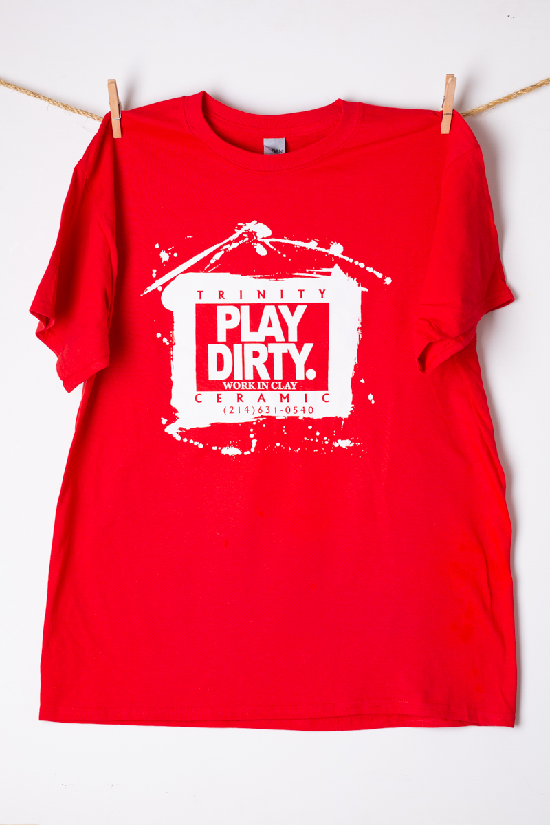 Red, White Logo Play Dirty T-Shirt