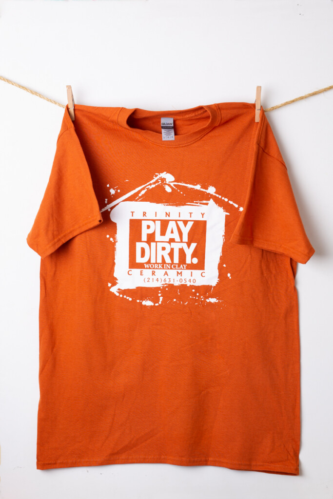 Texas Orange, White Logo Play Dirty T-Shirt