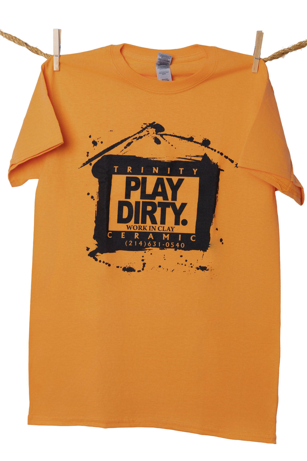 Tangerine, Black Logo Play Dirty T-Shirt