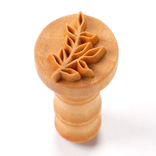 SCM - 276 - LEAVES ON BRANCH - MEDIUM ROUND STAMP