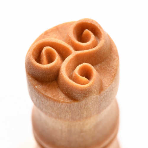 SCS - 118 - TRI SPIRAL  - SMALL ROUND STAMP