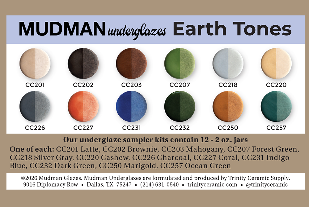 CC EARTHTONES 12PK 2OZ UNDERGLAZES