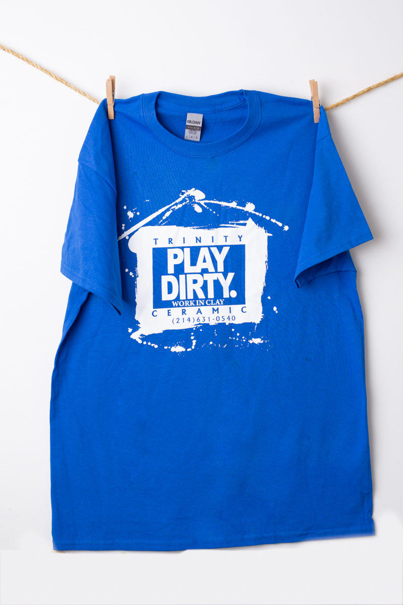 Royal Blue, White Logo Play Dirty T-Shirt
