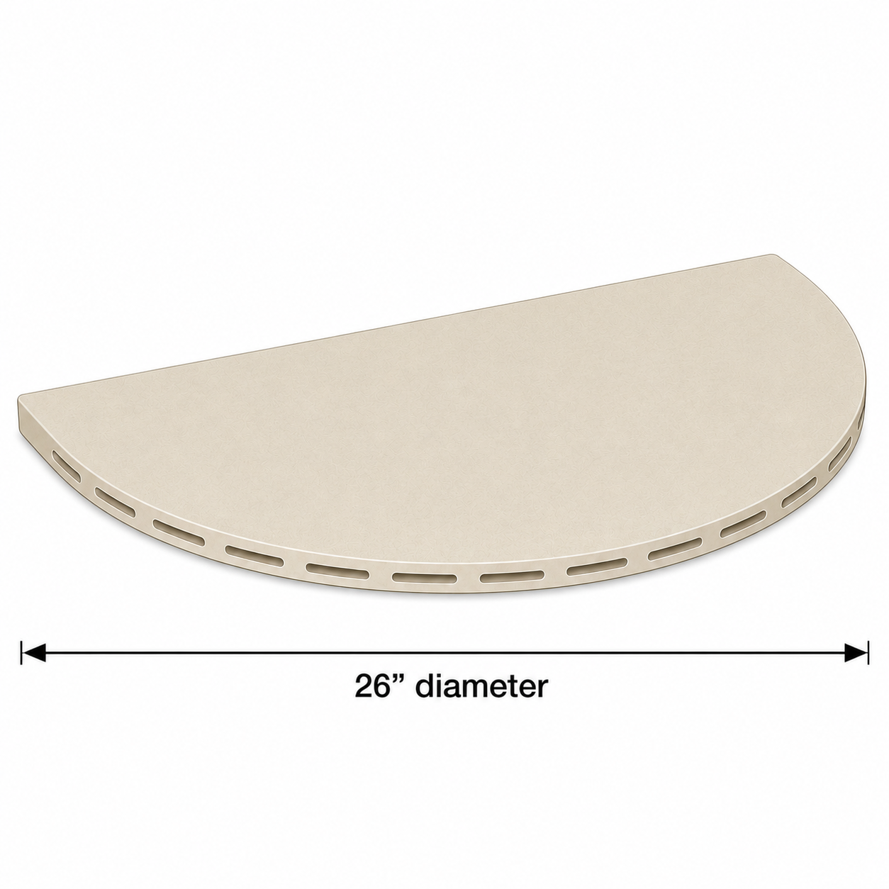 26" HALF ROUND CORELITE SHELF