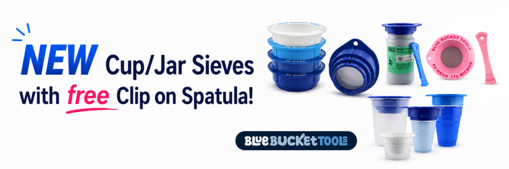 blue bucket tool sieves